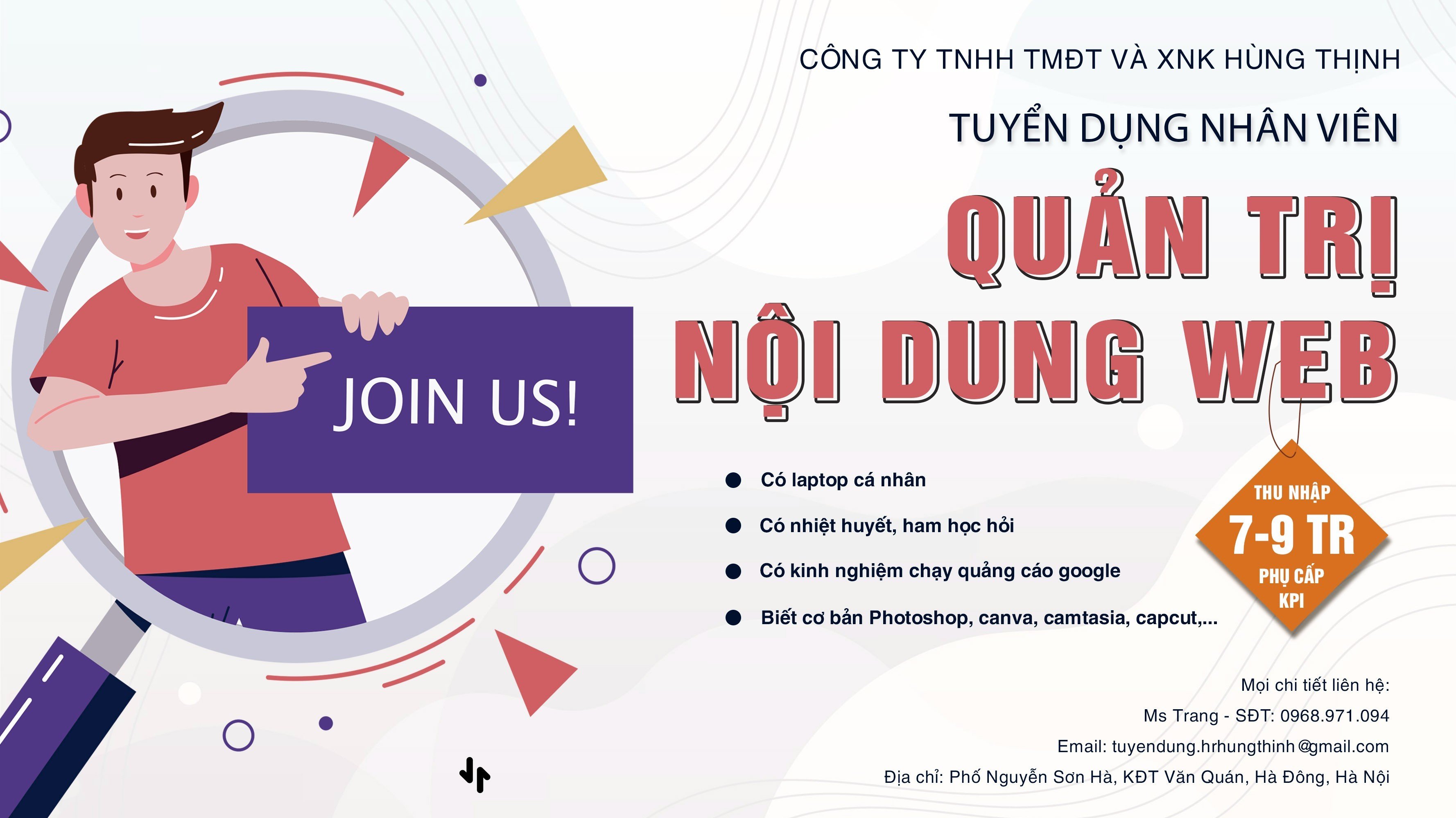 Nhân Viên Quản trị Nội Dung Website